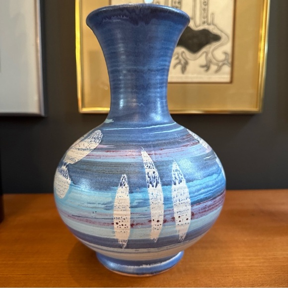 Vintage BENNETT B WELSH 1972 PACIFIC STONEWARE POTTERY DECANTER VASE Signed 9.5" - Picture 2 of 8